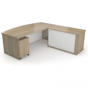 Miami Executive Desk with Side Cabinet