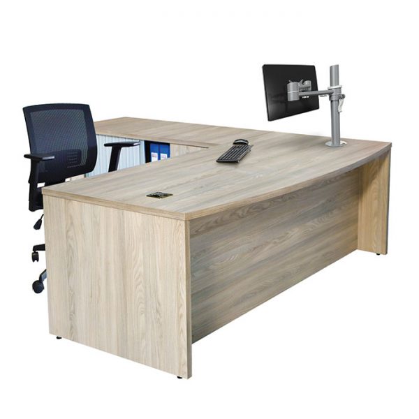 Discovery Bowfront Desk with Side Cabinet
