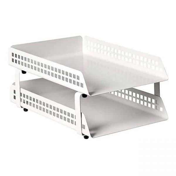 Double letter tray – Perforated steel