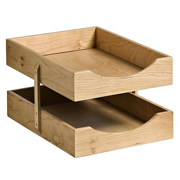 Solid Wood Letter Trays – 2 Tier