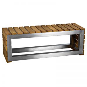 Wood and Stainless steel bench