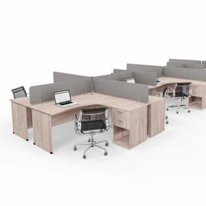 Platinum Cluster Desks