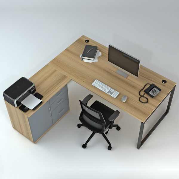 Activity Executive Desk with Side Cabinet