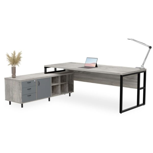 Idaho Executive Desk with Side Cabinet
