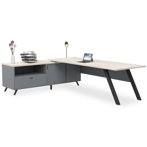 Georgia Executive Desk with Side Cabinet