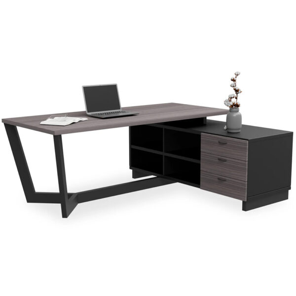 Integrated Desk With Side Cabinet