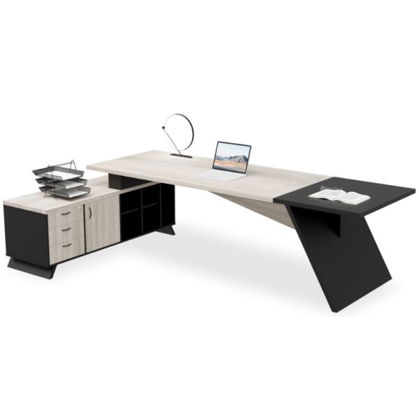 Toronto Executive Desk with Side Cabinet