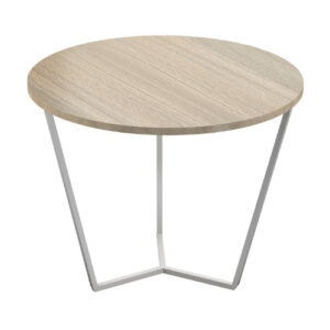 Round Side Table with Tapered Frame