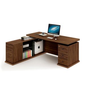 Violet L-Shaped Desk